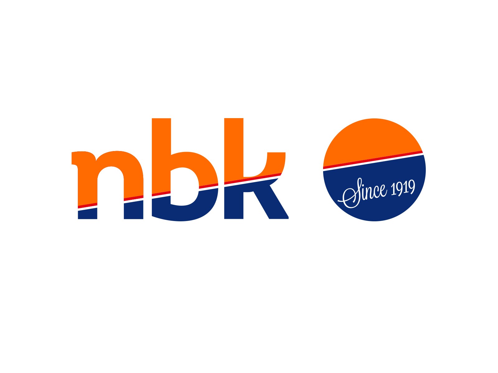 Een afbeelding met daarop de logo van Group NBK bv.